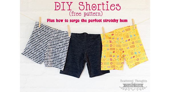 Free pattern: DIY shorties, or legging shorts for little girls