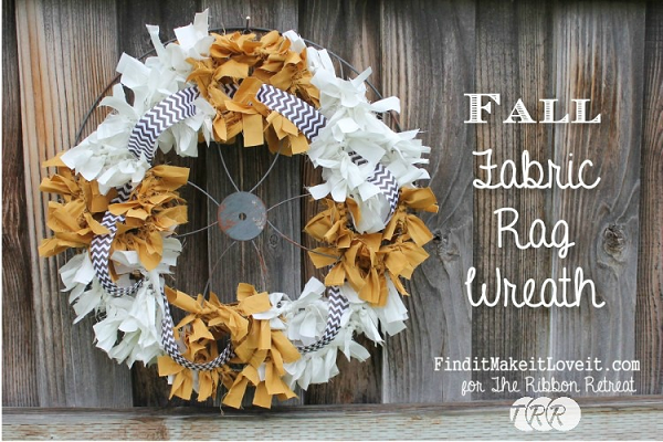 Tutorial: Fall fabric rag wreath