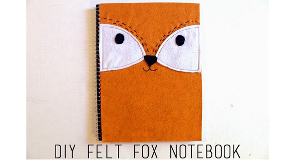 Tutorial: Felt fox notebook cover