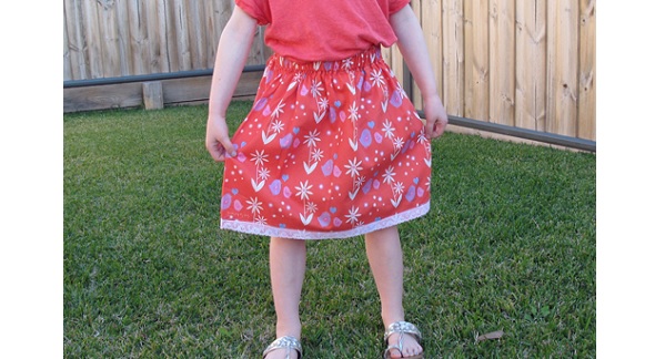 Tutorial: Sew simple gathered skirt