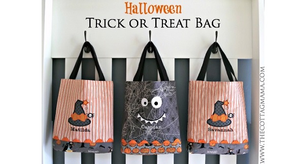 Tutorial: Adorable appliqued trick or treat bag