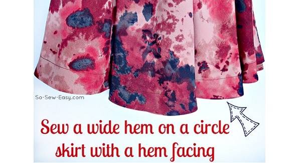 Tutorial: Wide hem on a circle skirt