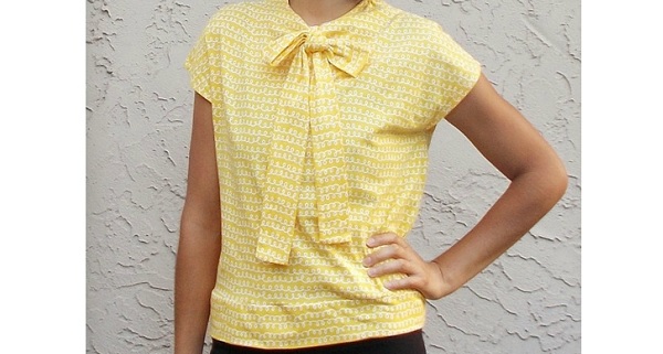 Free pattern: 1940s inspired necktie top