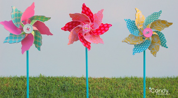 Tutorial: Fun fabric pinwheels