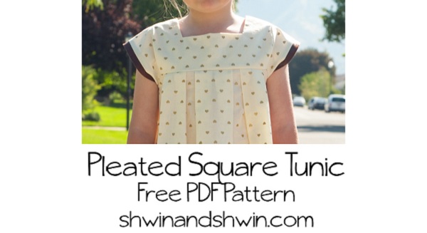 Free pattern: Little girls Pleated Square Tunic