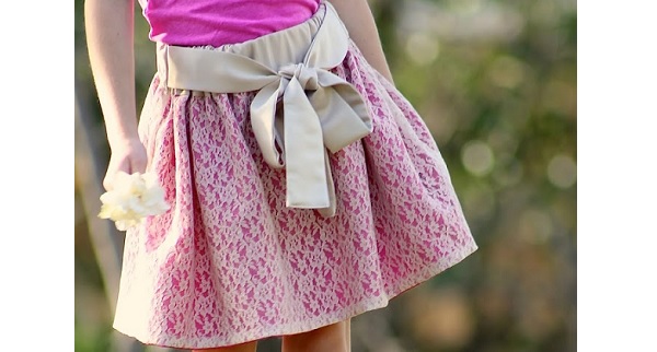 Tutorial: Gathered skirt tied with a pretty sash