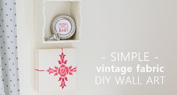 Tutorial: Vintage textiles wall art