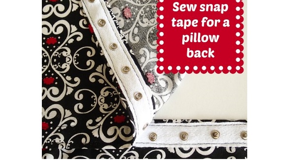 Tutorial: Snap tape pillow closure