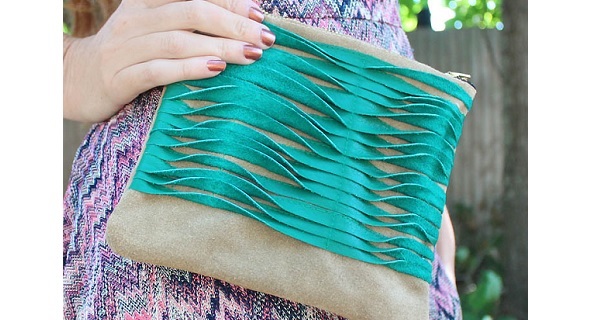 Tutorial: Textured leather clutch