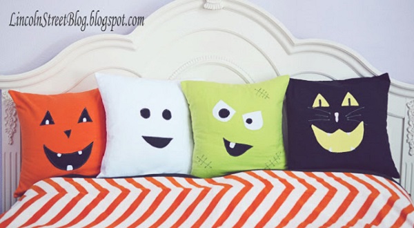 Tutorial: Flannel Halloween face pillows