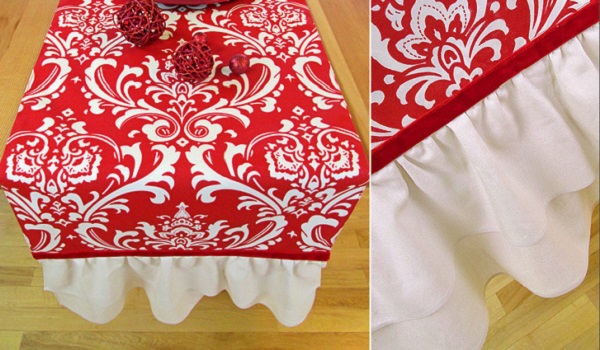 Tutorial: Ruffled end table runner