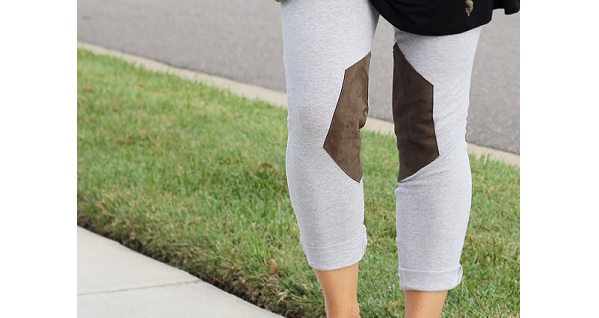 Tutorial: Leather knee patch leggings