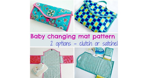 Free pattern: Baby changing mat that folds to a clutch or satchel