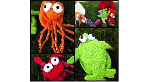 Tutorial: Sea creature bath mitts