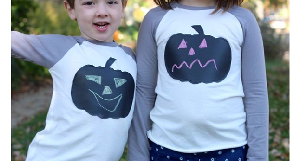 Tutorial: Chalkboard cloth pumpkin t-shirts