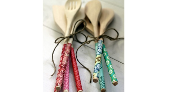 Tutorial: Fabric wrapped wooden spoons