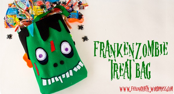 Tutorial: FrankenZombie trick or treat bag