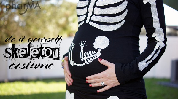 Tutorial: DIY maternity skeleton Halloween costume