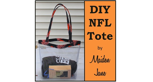 Tutorial: NFL clear vinyl tote