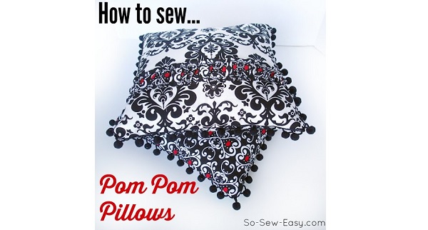 Tutorial: Pom pom pillow covers