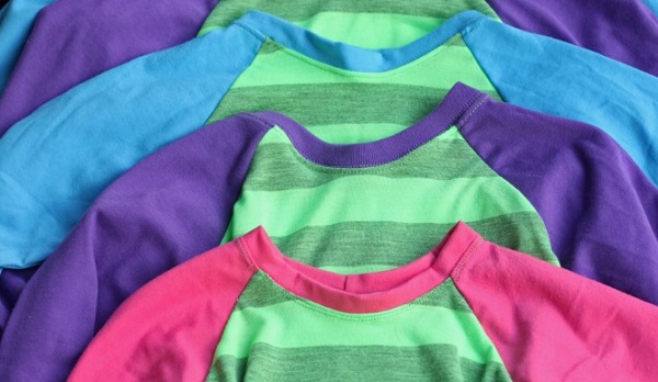 Free pattern: Kids long sleeve raglan sleeve t-shirt