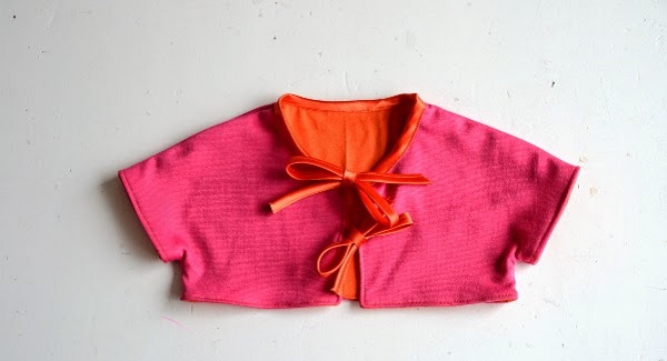 Tutorial: How to make a girls reversible shrug