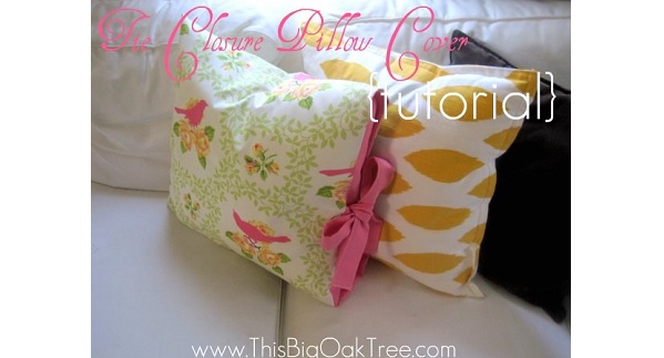 Tutorial: Tie closure pillow cover