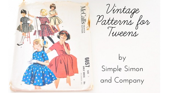 Sewing for tweens with vintage patterns