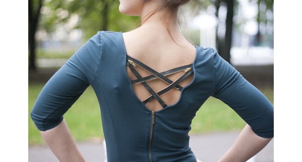 Tutorial: DIY criss cross zipper back dress or top