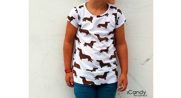 Free pattern: Dachshund Tee for little girls