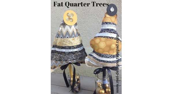 Tutorial: Stuffed Christmas trees from fat quarters