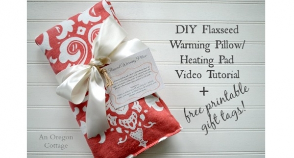 Video tutorial: Flaxseed heating pads, plus printable gift tags