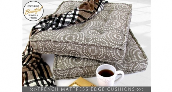 Tutorial: Floor cushions with a French mattress edge