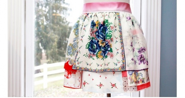 Tutorial: Vintage handkerchief apron