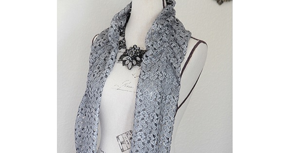 Tutorial: Easy ruched lace scarf