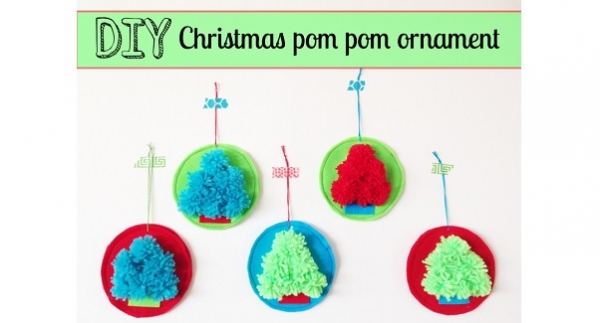 Tutorial: Felt pom pom Christmas tree ornaments