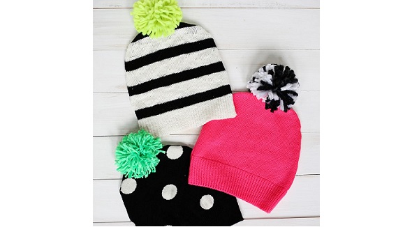 Tutorial: Sweater pom pom hat