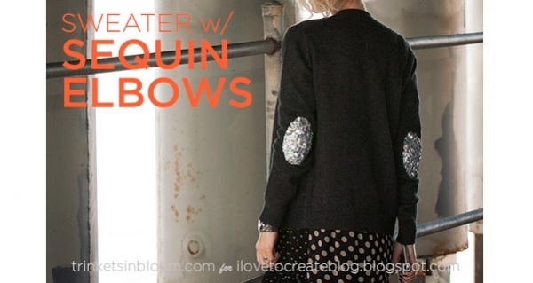 Tutorial: No-sew sequin elbow patches