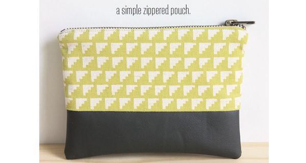 Tutorial: Color blocked zippered pouch