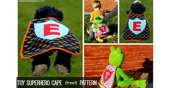 Free pattern: Superhero cape for a stuffed animal or doll