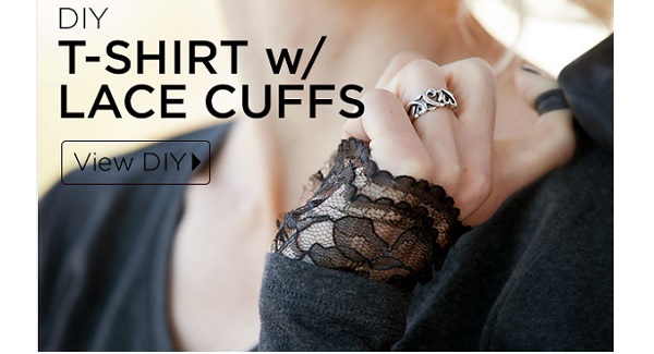 Tutorial: Lace cuff t-shirt