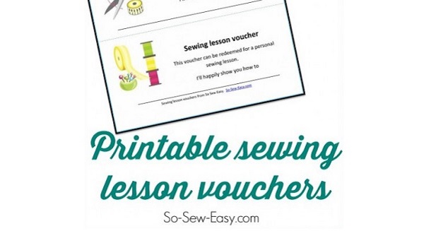 Freebie: Printable sewing lesson vouchers