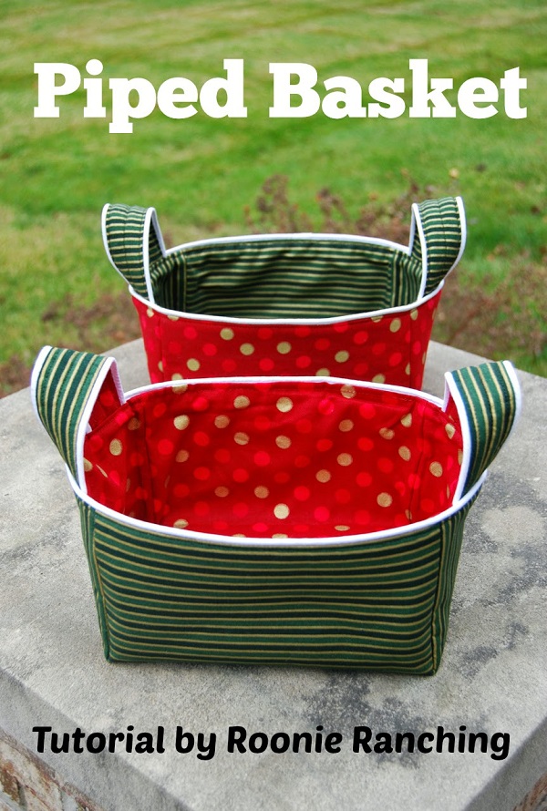 Tutorial: Piped fabric basket