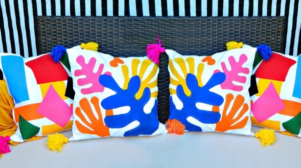 Tutorial: Matisse-inspired cutout pillows