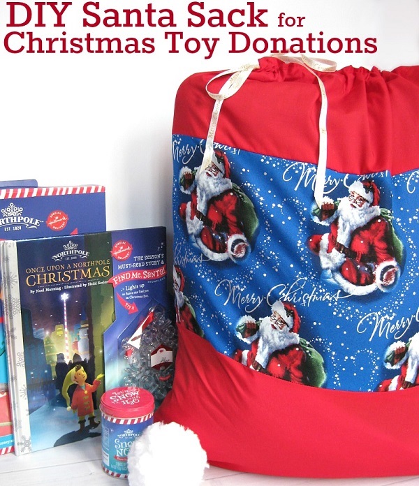 Tutorial: Drawstring Santa sack for Christmas toy donations