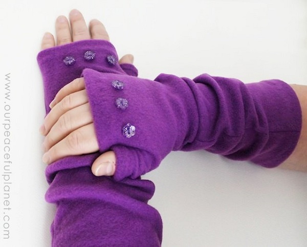 Tutorial: Easy fleece arm warmers