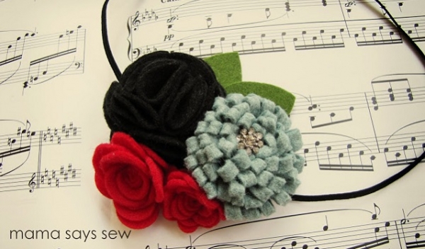 Tutorial: Felt flower Christmas headband