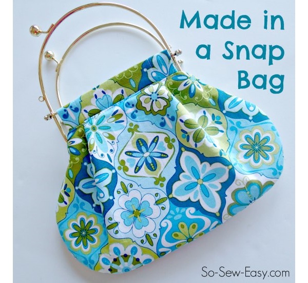 Free pattern: Made In a Snap purse with removable frame