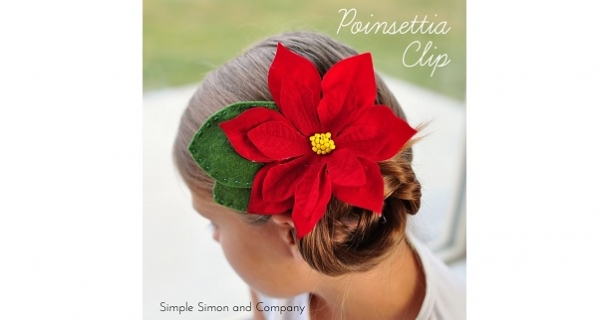 Tutorial: Poinsettia hair clip