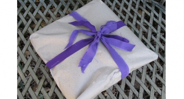 Tie your wrapped gifts in selvage and offcut fabric ribbons